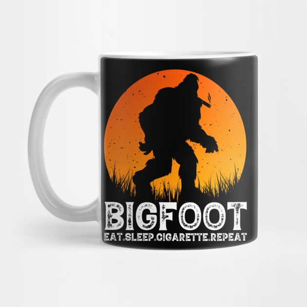 Bigfoot Eat Sleep Cigarette Repeat by ARTGUMY